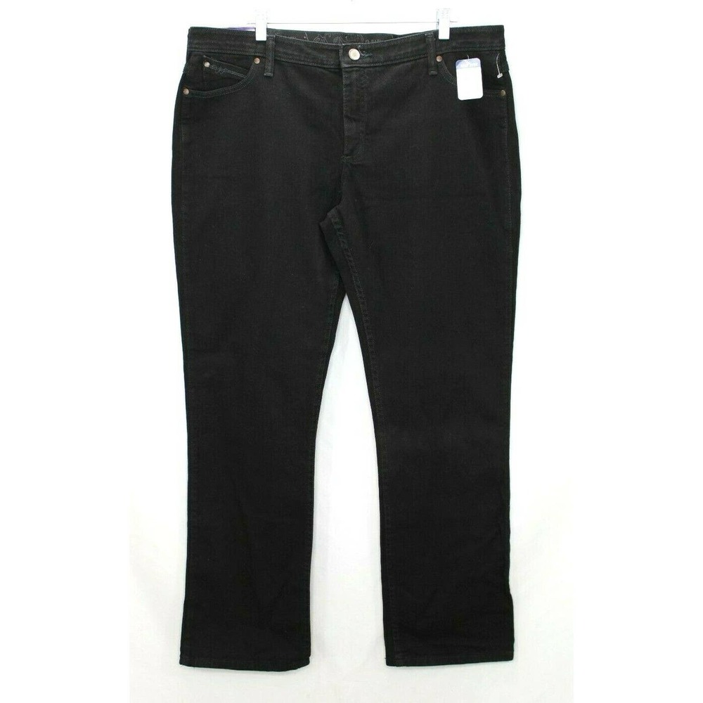 Wrangler Q Baby Black Ultimate Riding Denim Jean Size 19/20 x 34 NWT WRQ20BL